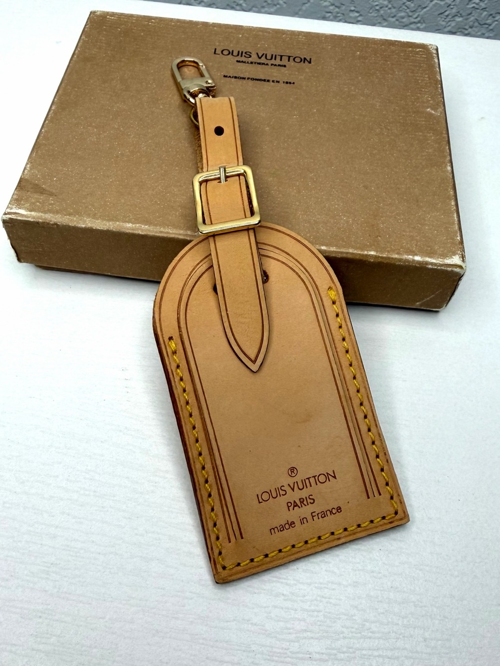 Louis Vuitton Vachetta Leather Luggage Tag